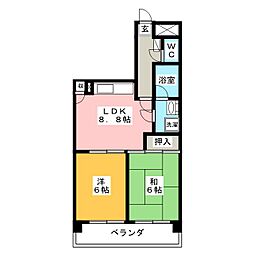 アヴェニールメゾン 2LDKの間取図画像