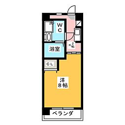 セントレア蕨南町 1Kの間取図画像