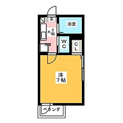 ルミナス 1Kの間取図画像