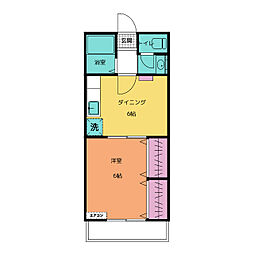 メゾンコスモス 1DKの間取図画像