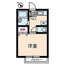 Ｓコート 2階ワンルームの間取り