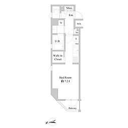 B CITY APARTMENT ITABASHI NORT 3階1Kの間取り