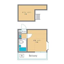 カオパレス成増第5 1Kの間取図画像