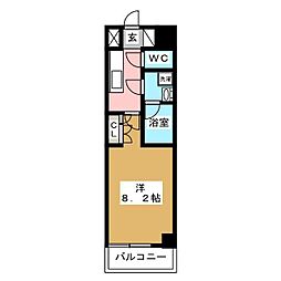 コンフォリア成増 1Kの間取図画像