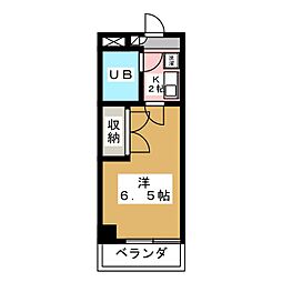 メゾン柳下 1Kの間取図画像