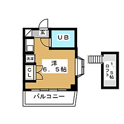 クラウンロイヤル 1Kの間取図画像