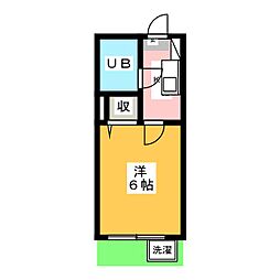 パークヒルズしらゆり 1Kの間取図画像