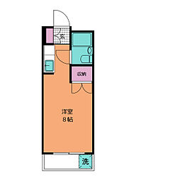 コーポラスミハラ ワンルームの間取図画像