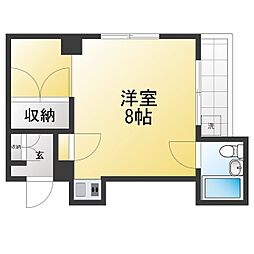 アミニティハウスオーラ 1Kの間取図画像