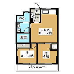 サンライフ新高島平 2LDKの間取図画像