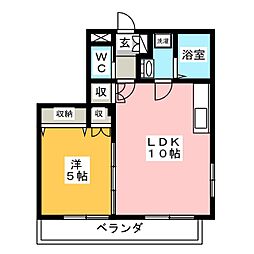 メゾン文理台 1LDKの間取図画像