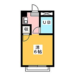ヘリオス87 ワンルームの間取図画像