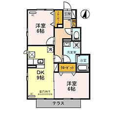 エトワールニイザ 2LDKの間取図画像