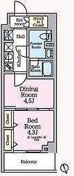 ARKMARKお花茶屋 1DKの間取図画像