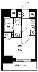 URBANPARKお花茶屋 1Kの間取図画像