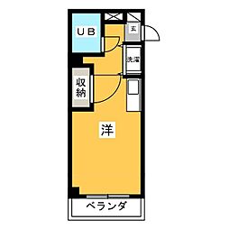 トップ金町6 ワンルームの間取図画像