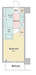 RJRリクロス高砂 1Kの間取図画像
