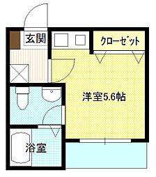 SABUハウス ワンルームの間取図画像