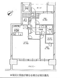 ダイアパレス公園橋通り 2LDKの間取図画像