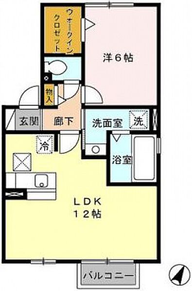 ウィスタリア ｜埼玉県川越市藤原町(賃貸アパート1LDK・2階・44.87㎡)の写真 その2