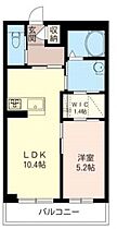 クレアパークサイドＢ 202号室 ｜ 埼玉県川越市脇田町（賃貸マンション1LDK・2階・41.91㎡） その2