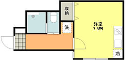 川越市大字藤間アパート ワンルームの間取図画像