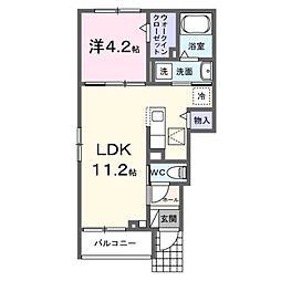 そら 1LDKの間取図画像