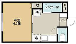 ブルーメ 1Kの間取図画像