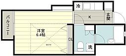 パネトーネ ワンルームの間取図画像