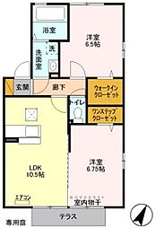 アン・アルブル1 2LDKの間取図画像