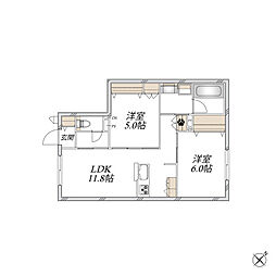Sanctuary Garden 2LDKの間取図画像