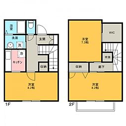 フォルトゥーナサーブル 2LDKの間取図画像
