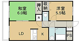 パーク南大塚 2DKの間取図画像