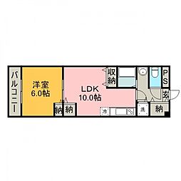 エルマーナ新宿 1LDKの間取図画像