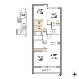 Maison G&A 3LDKの間取図画像