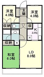川越パーク・ホームズ 3LDKの間取図画像