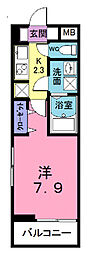 アルバU 1Kの間取図画像