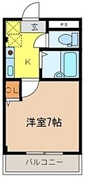 ＪＣ　ＰＡＲＫみずほ台 1階1Kの間取り