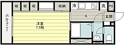 リブリ・鶴瀬 1Kの間取図画像