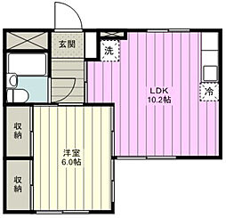 トーシンコーポふじみ野 1LDKの間取図画像