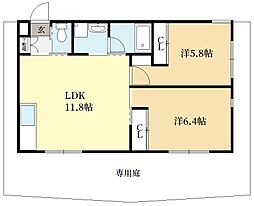 Northern Tide Legacy 1階2LDKの間取り