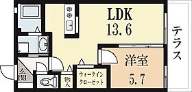 ローザンヌ 106 ｜ 京都府城陽市寺田高田54（賃貸アパート1LDK・1階・45.00㎡） その2