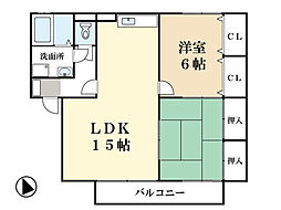 奥清館 2LDKの間取図画像