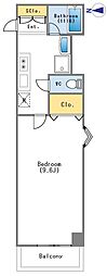グランドライン6 1Kの間取図画像