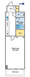 グランドライン6 1Kの間取図画像