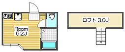 ヒルズ川中島 ワンルームの間取図画像