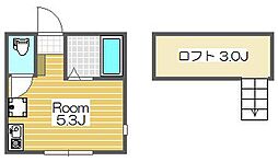 ヒルズ川中島 ワンルームの間取図画像