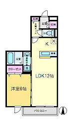 フォンテ 1LDKの間取図画像