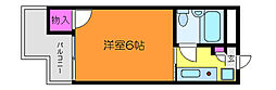 メゾン石川 1Kの間取図画像