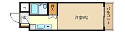 ベルヴュ日吉 ワンルームの間取図画像